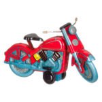 Κουρδιστή Μεταλλική Μοτοσυκλέτα Τύπου Harley - Κόκκινη