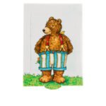 Κάρτα με Κίνηση Αρκούδος με Ανθοδέσμη