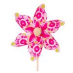 Μίνι Ανεμόμυλος με Σχέδιο Λουλούδια