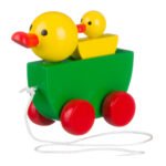 Ξύλινο Συρόμενο Πάπια με Παπάκι