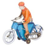 Κουρδιστή Μεταλλική Μοτοσυκλέτα Με Αναβάτη