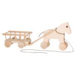 Ξύλινο Συρόμενο Άλογο με Κάρο