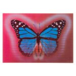 Κάρτα 3D Πεταλούδα με Κόκκινο Φόντο