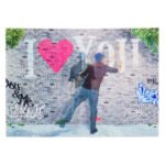 Kάρτα 3D Γκραφίτι I Love You
