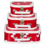 Βαλιτσάκι Κόκκινο Πουά με Λευκό Περίγραμμα