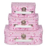 Βαλιτσάκι Ροζ με Σχέδιο Προβατάκια