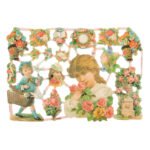 Χαλκομανία Παιδιά και Λουλούδια