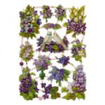 Χαλκομανία Λευκά Περιστέρια με Λουλούδια