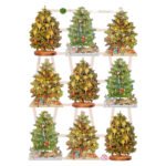 Χαλκομανία Εννιά Χριστουγεννιάτικα Δέντρα