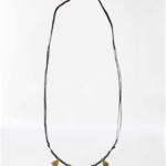 Κολιέ με Επιχρυσωμένα Ασημένια Κοχυλάκια και Πέτρες Αιματίτη