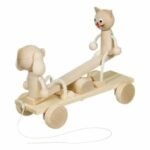 Συρόμενο Γάτα με Σκύλο Επάνω σε Τραμπάλα