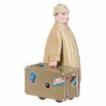 Κουρδιστός Μεταλλικός Κύριος με Βαλίτσα