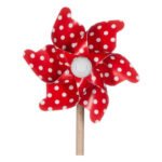 Μίνι Ξύλινος Ανεμόμυλος Κόκκινο Πουά