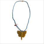Κολιέ Πεταλούδα από Επιχρυσωμένο Ασήμι