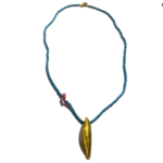 Κολιέ Φύλλο από Επιχρυσωμένο Ασήμι