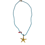 Κολιέ με Αστερία από Επιχρυσωμένο Ασήμι