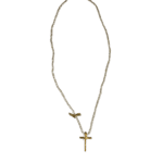 Κολιέ Σταυρός από Επιχρυσωμένο Ασήμι