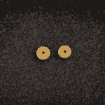 Καρφωτά Σκουλαρίκια Κυκλάκια από Επιχρυσωμένο Ασήμι