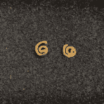 Καρφωτά Σκουλαρίκια Σπείρα από Επιχρυσωμένο Ασήμι