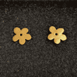 Καρφωτά Σκουλαρίκια Λουλούδια από Επιχρυσωμένο Ασήμι