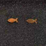 Καρφωτά Σκουλαρίκια Ψαράκια από Επιχρυσωμένο Ασήμι