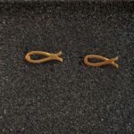 Καρφωτά Σκουλαρίκια Ψαράκια από Επιχρυσωμένο Ασήμι