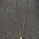 Κολιέ με Σταυρό 22Κ και Αλυσίδα από Οξειδωμένο Ασήμι