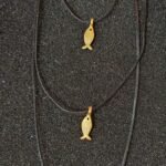 Μακρύ Κολιέ Ψαράκια από Επιχρυσωμένο Ασήμι