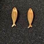 Καρφωτά Σκουλαρίκια Ψάρια από Επιχρυσωμένο Ασήμι