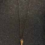 Κολιέ με Σταυρό από Επιχρυσωμένο Ασήμι και Αλυσίδα από Οξειδωμένο Ασήμι