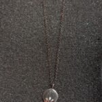 Κολιέ με Αλυσίδα και Κυκλάκι από Οξειδωμένο Ασήμι