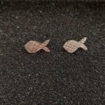 Ασημένια Καρφωτά Σκουλαρίκια Σαγρέ Ψαράκια