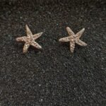 Ασημένια Καρφωτά Σκουλαρίκια Ανάγλυφοι Αστερίες