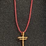 Κολιέ με Σταυρό από Επιχρυσωμένο Ασήμι