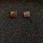 Σκουλαρίκια Καρφωτά Τετράγωνα από Οξειδωμένο Ασήμι