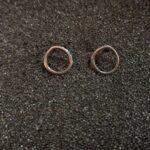 Σκουλαρίκια Καρφωτά Κυκλάκια από Οξειδωμένο Ασήμι