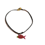 Ασημένιο Βραχιόλι με Κόκκινο Ψαράκι