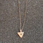 Κολιέ με Ασημένιο Τριγωνικό Στοιχείο και Αλυσίδα από Οξειδωμένο Ασήμι26