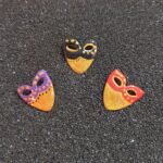 Καρφίτσα Μάσκα από Επιχρυσωμένο Ασήμι