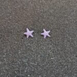 Ασημένια Καρφωτά Σκουλαρίκια Αστερίες από Επιχρυσωμένο Ασήμι