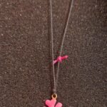 Ασημένιο Κολιέ Λουλούδι με Σμάλτο