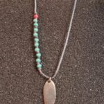 Κολιέ Ψαράκι από Οξειδωμένο Ασήμι και Χάντρες