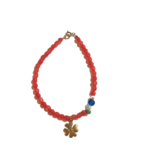 Βραχιόλι με Λουλούδι από Επιχρυσωμένο Ασήμι